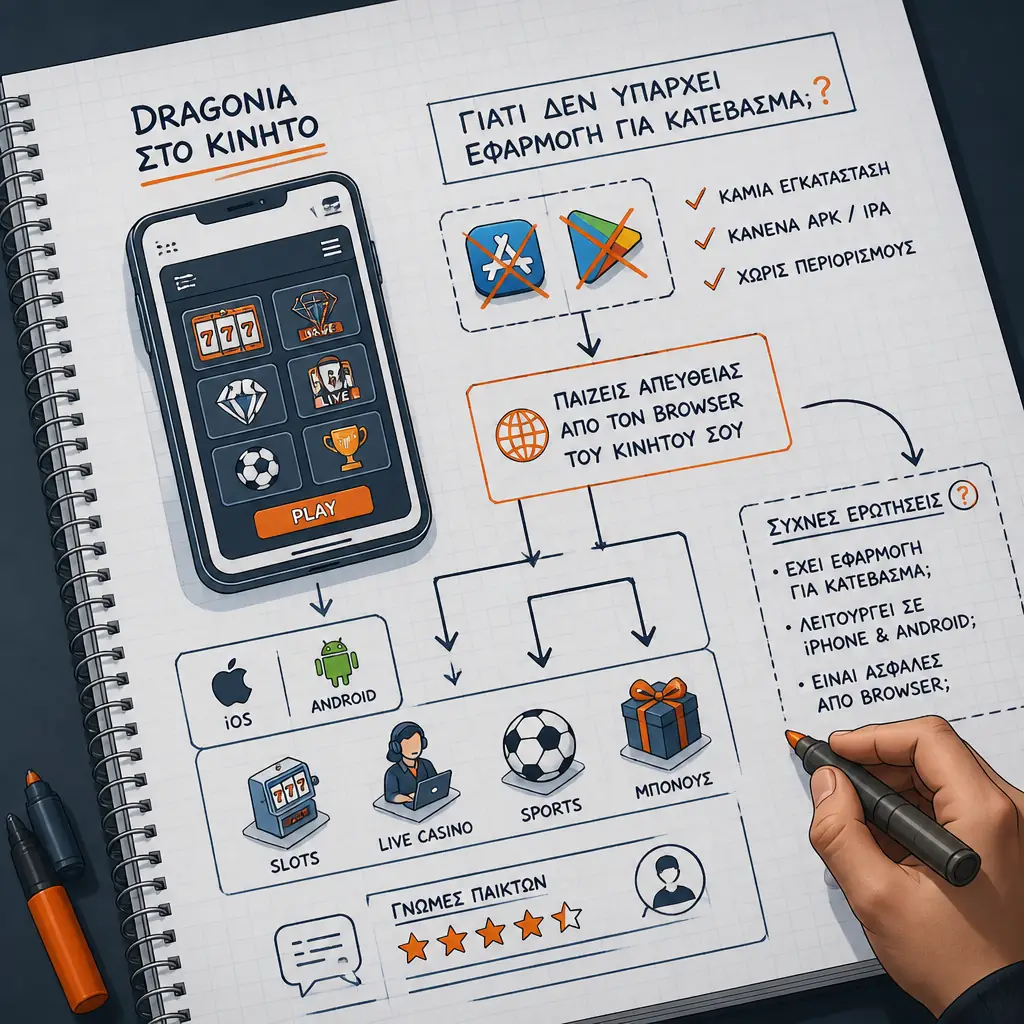 Dragonia App: Παίξε στο Κινητό σου visual guide for Dragonia Casino